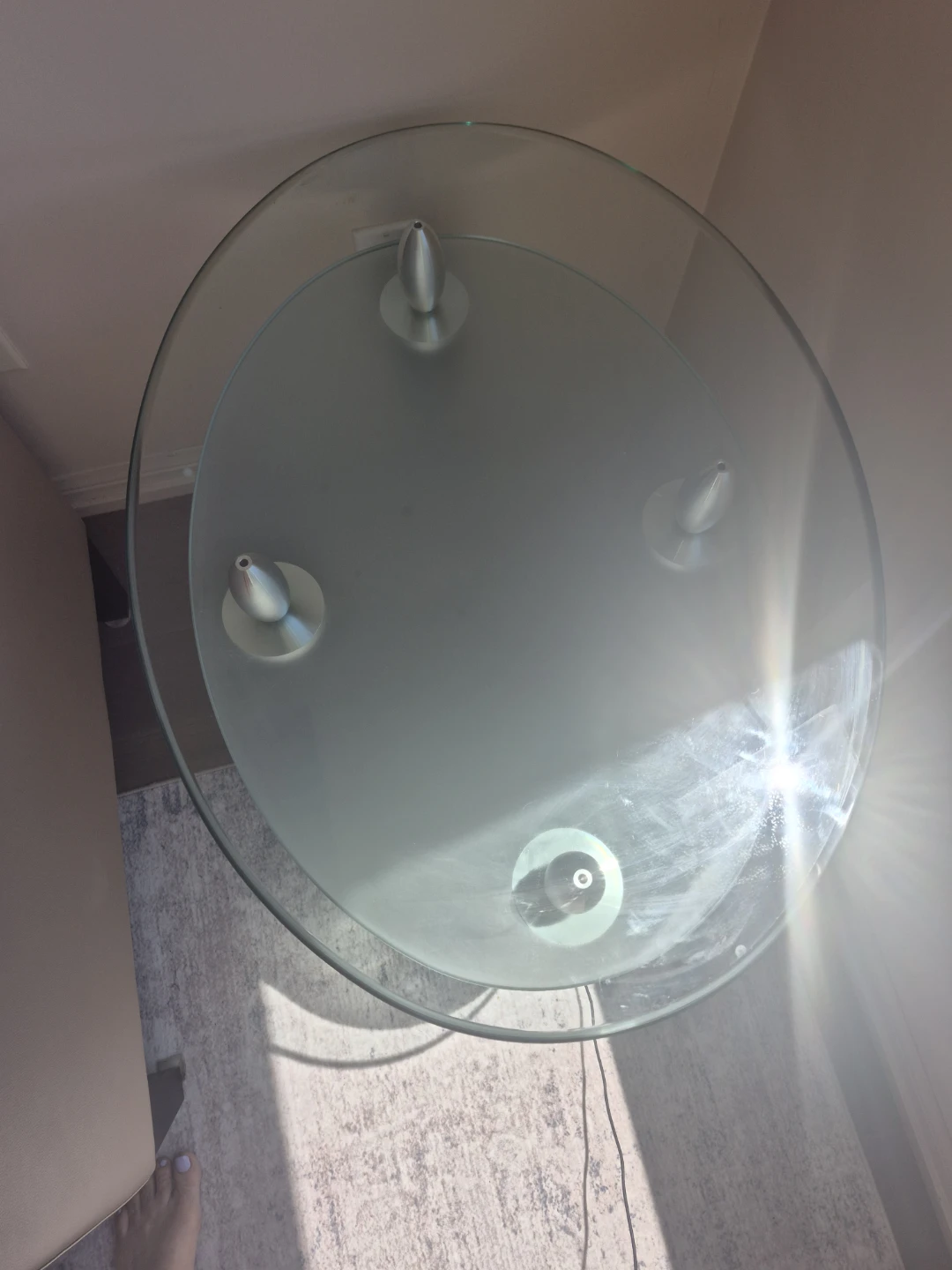 Modern 2-Shelf Glass Side Table - photo 2