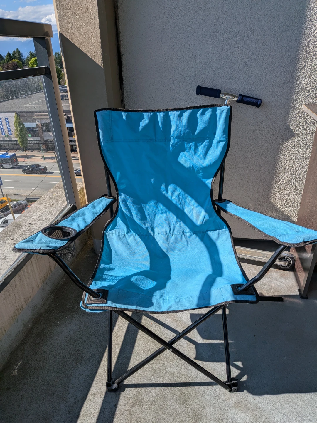 Blue Folding Camp Chair with Cup Holder ( set of 2) - photo 2