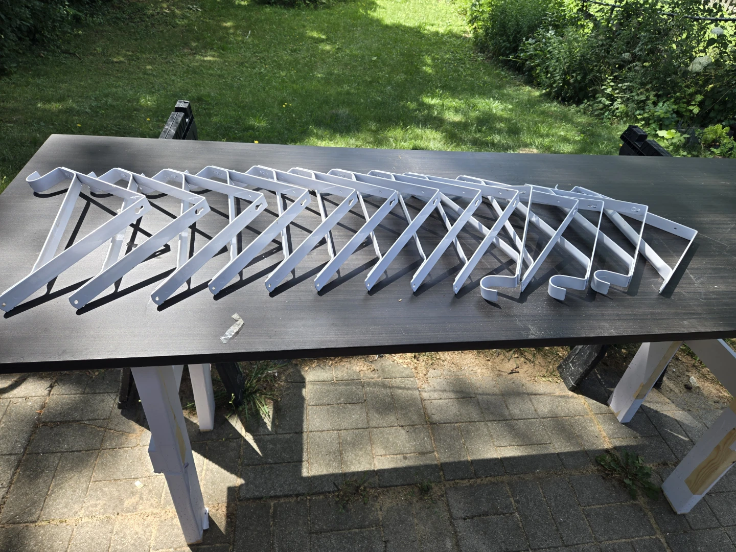 White Metal Shelf Brackets (Set of 12) - photo 2