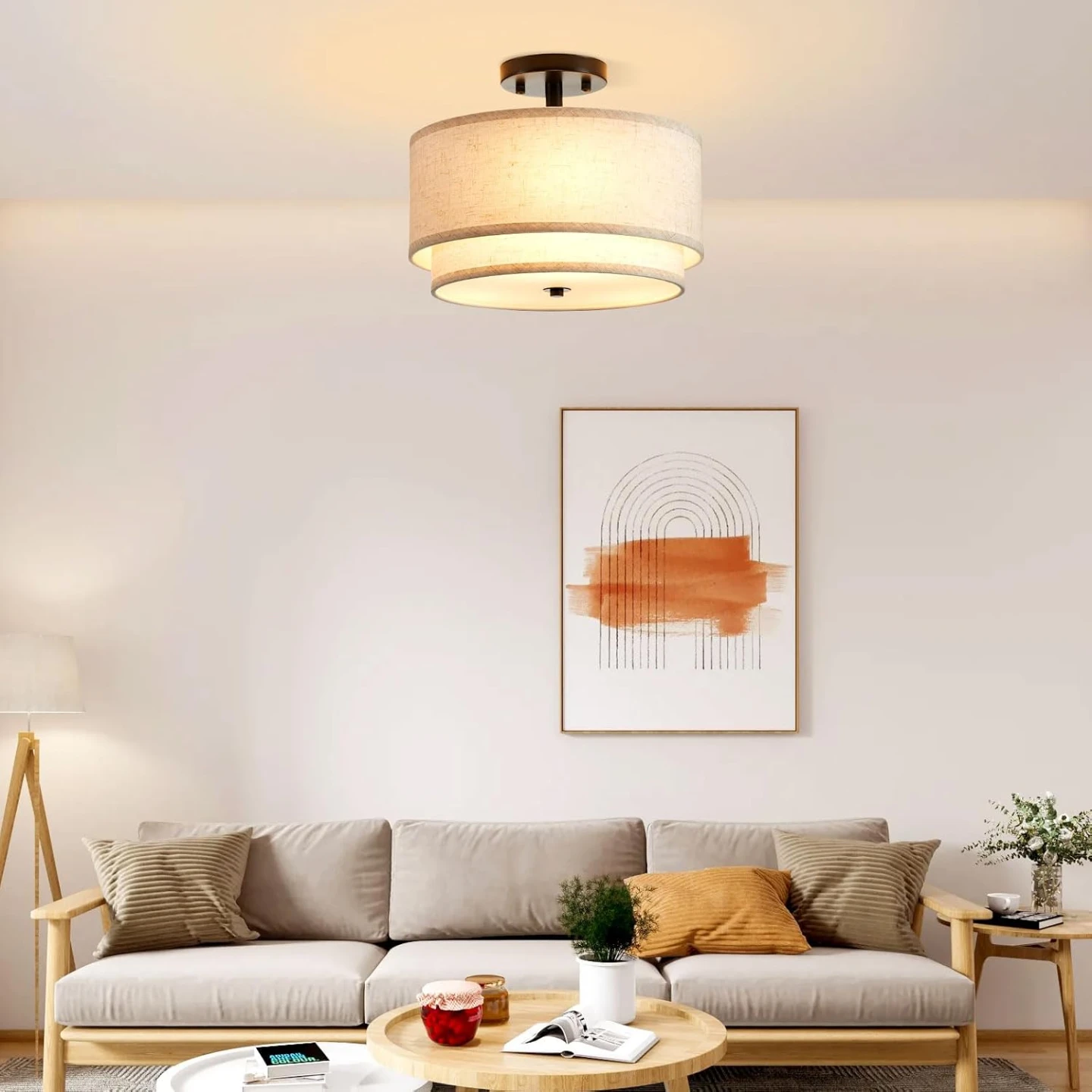 Drum Shaped Ceiling Light Fixture - photo 5