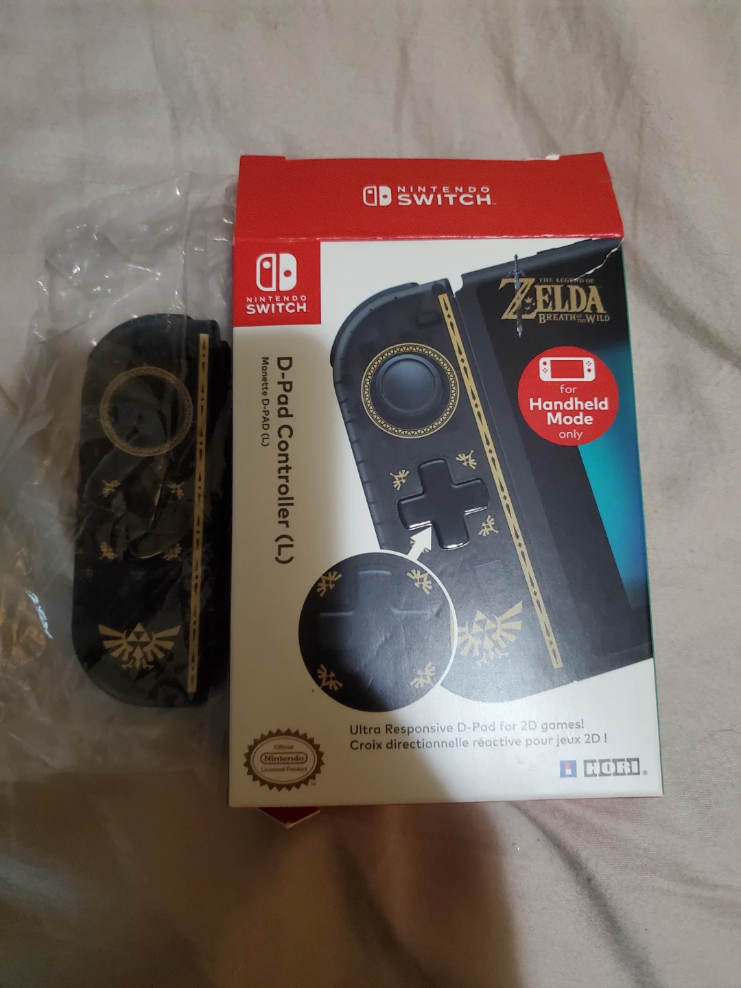 HORI Nintendo Switch Zelda D-Pad Controller (L) and Case