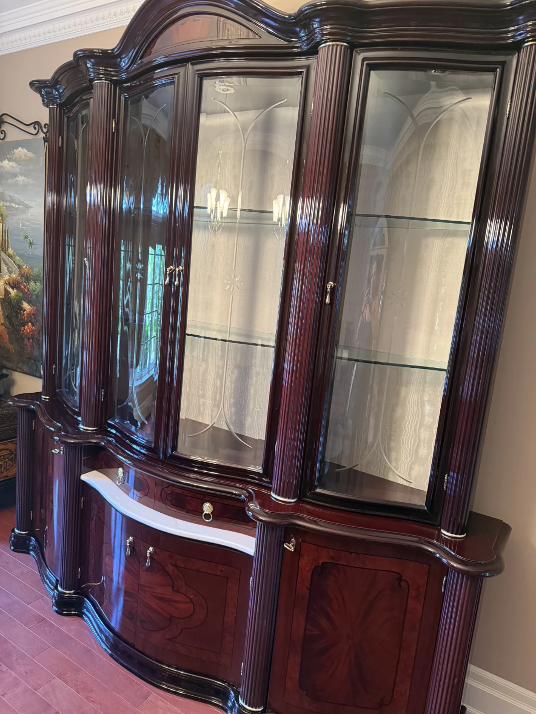 Large Display Cabinet with Glass Doors