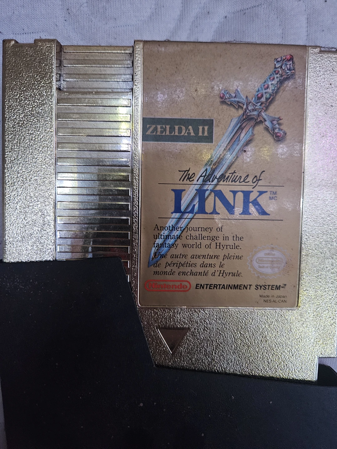 Nintendo Zelda II: The Adventure of Link NES Game Cartridge