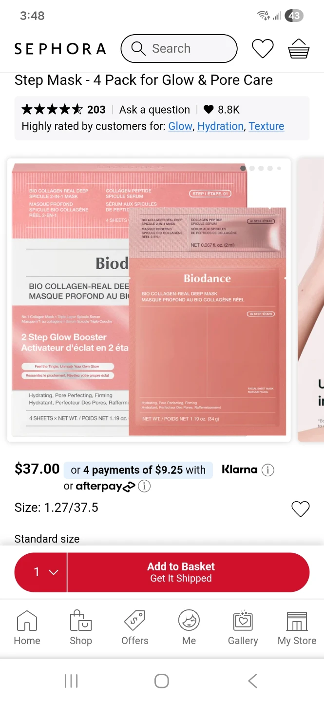 Biodance collagen mask 5 sheet