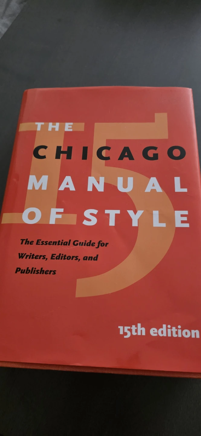 The Chicago Manual of Style, 15th Edition