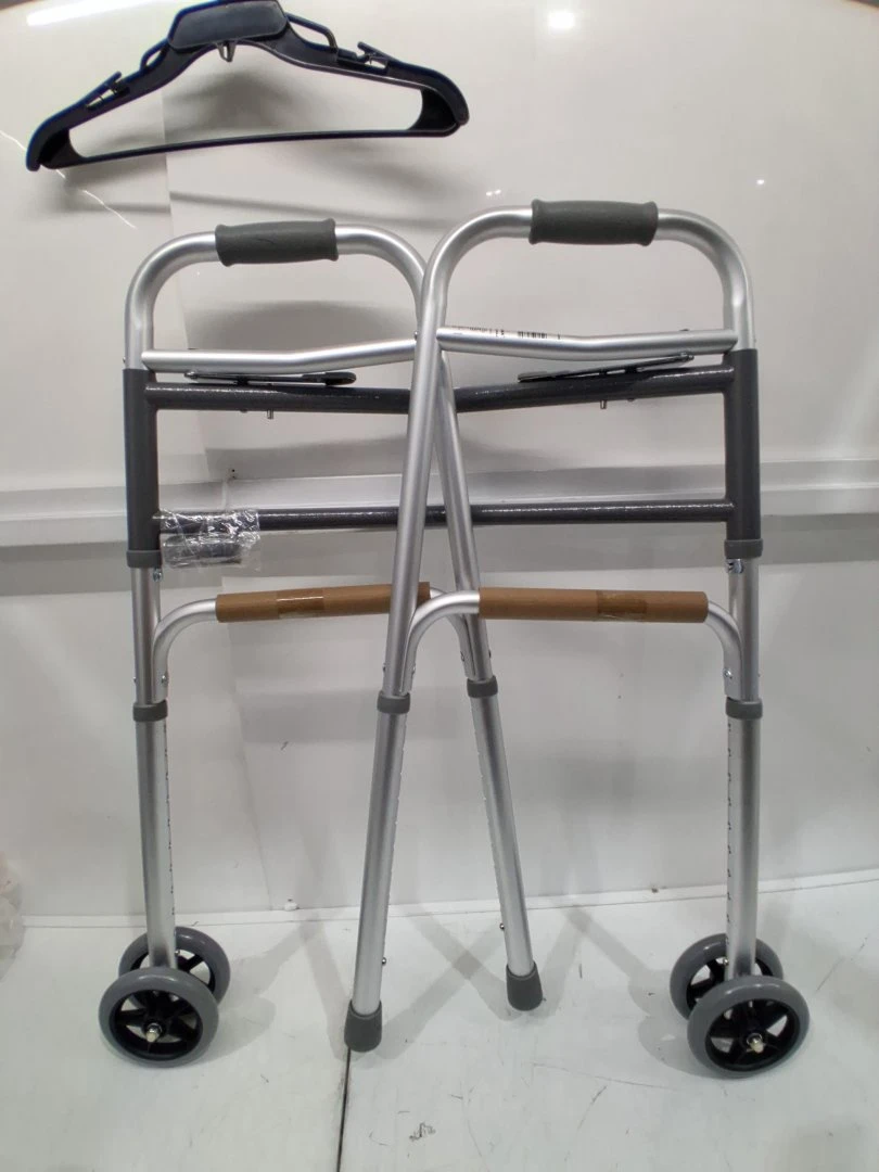 Guardian Bariatric Two Button Folding Walker with Wheels