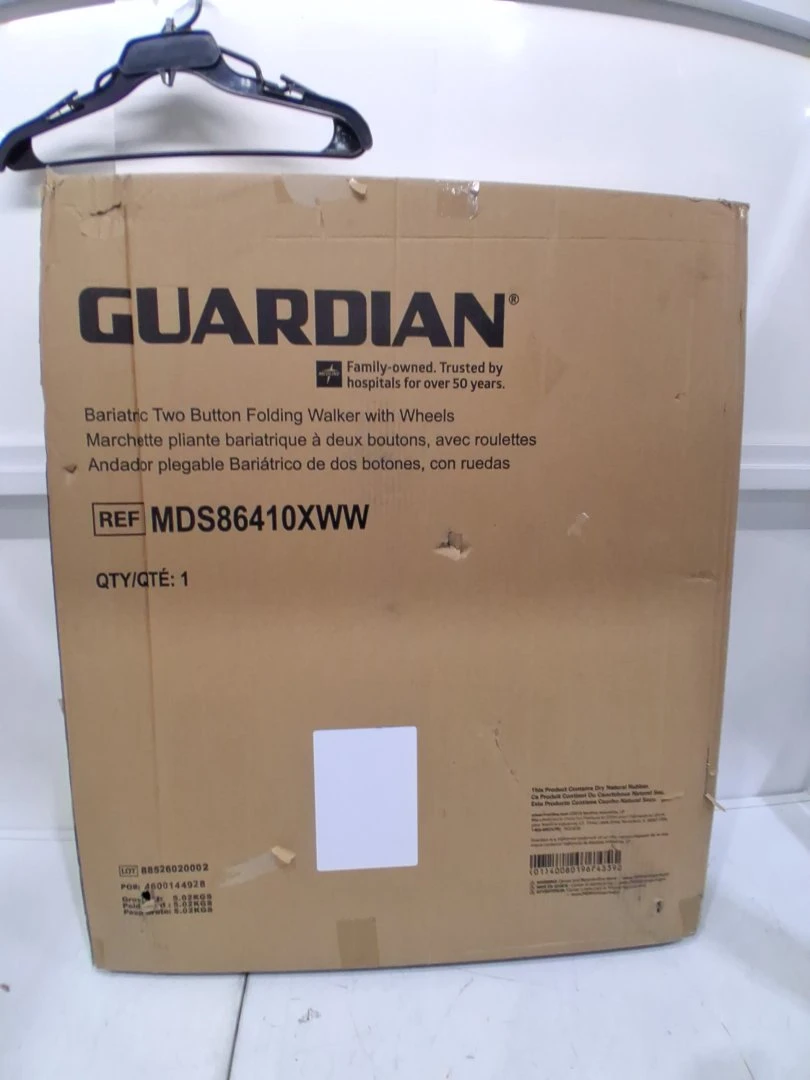 Guardian Bariatric Two Button Folding Walker with Wheels - photo 2