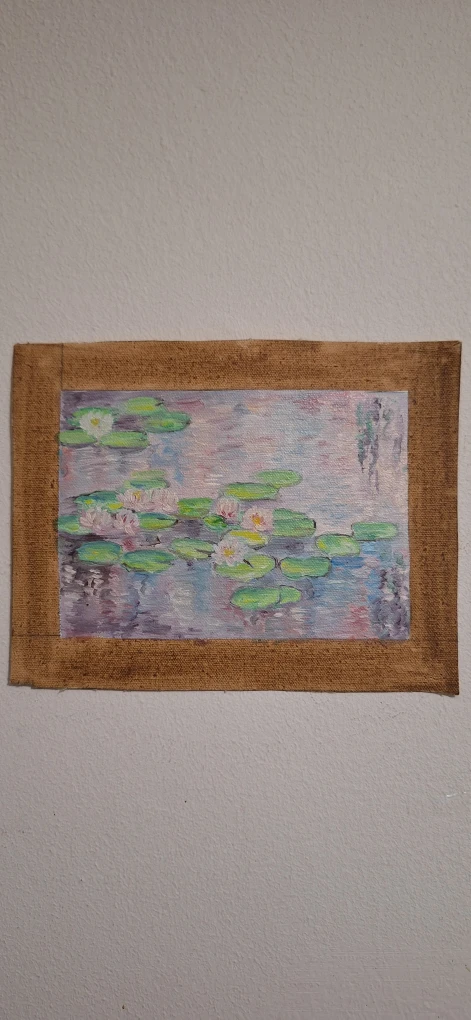 Water Lily Oil Painting Wall Art - photo 2