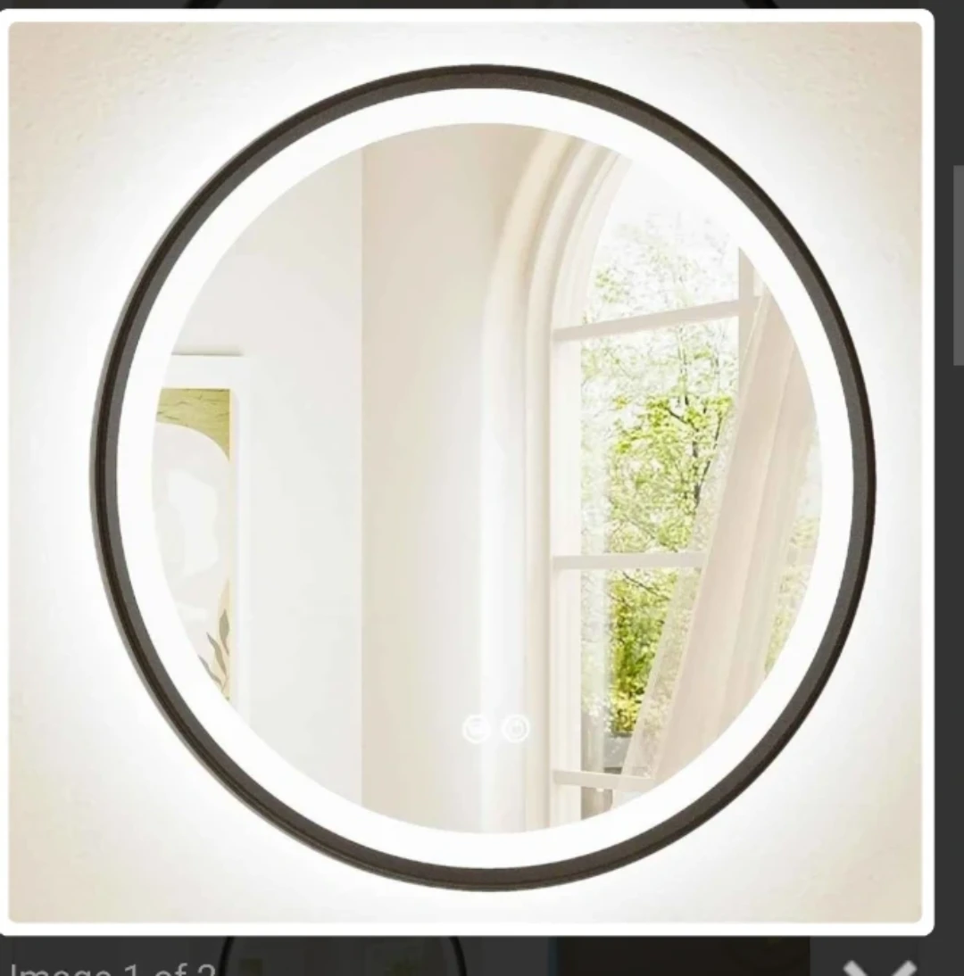 TETOTE 24 Inch Round LED Mirror for Bath room - photo 2