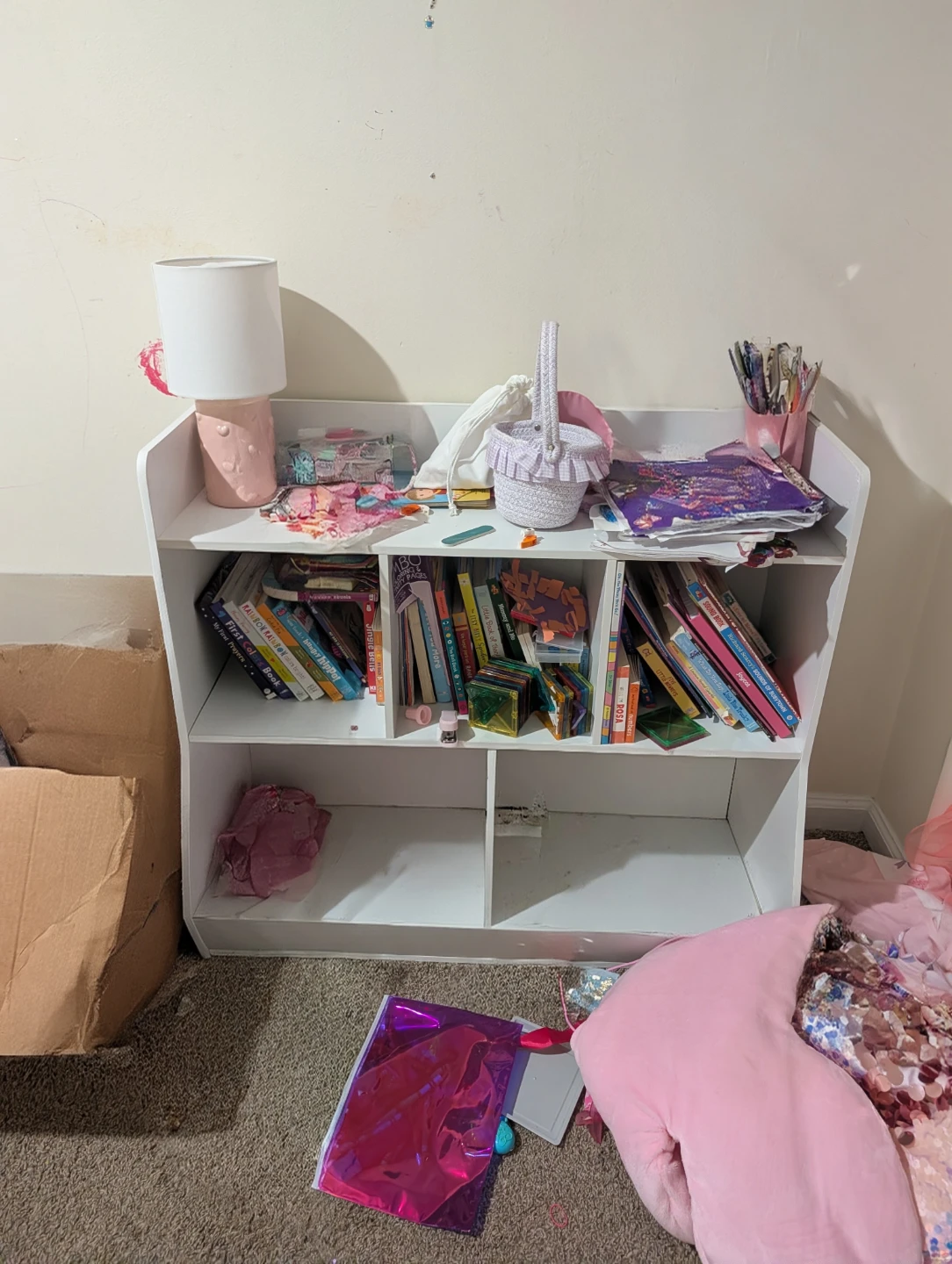 White Kids Bookshelf and Toy Organizer - photo 2