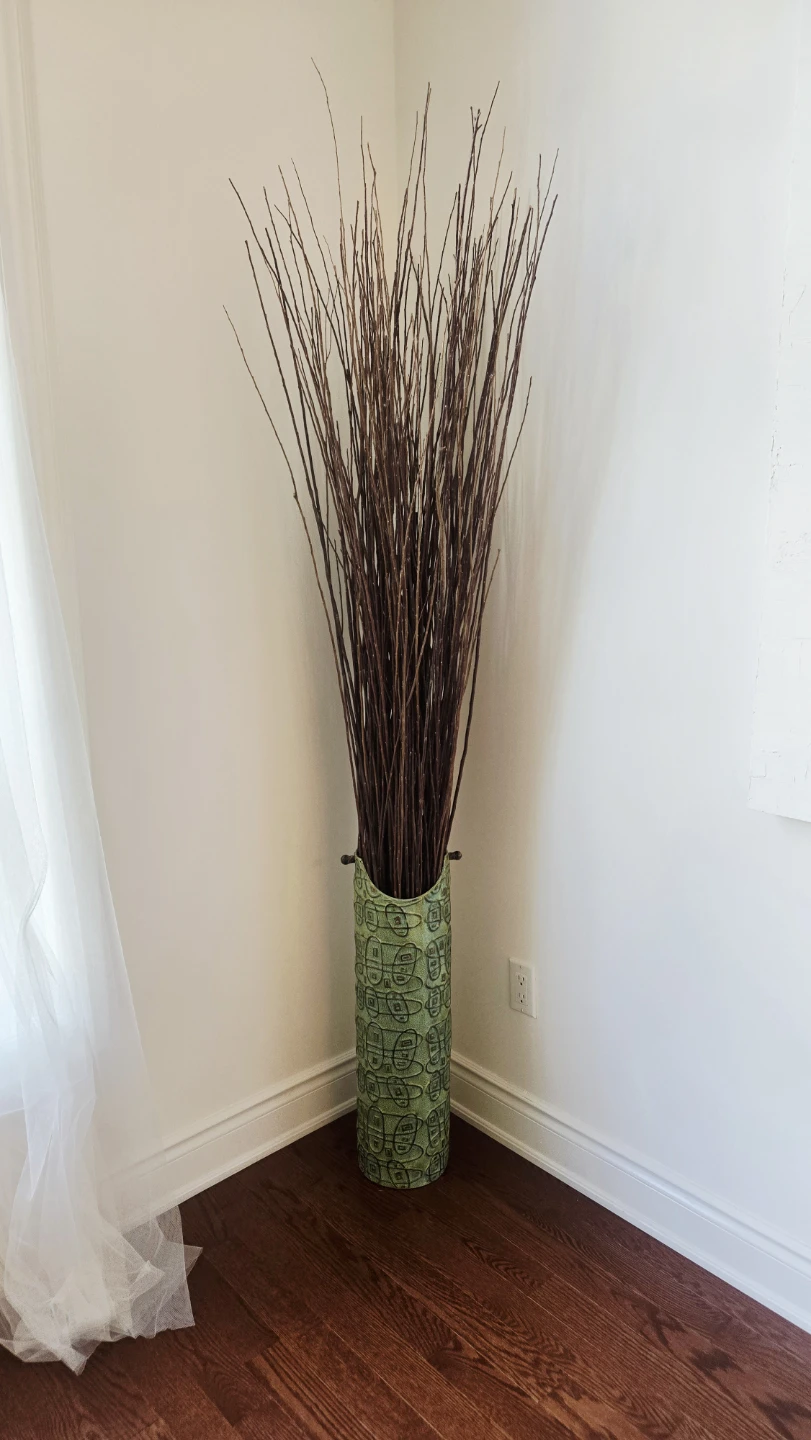 Tall Decorative Vase with Branches - photo 3