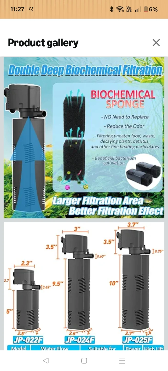 TARARIUM Fish Tank Filter JP-025F 420GPH - photo 3