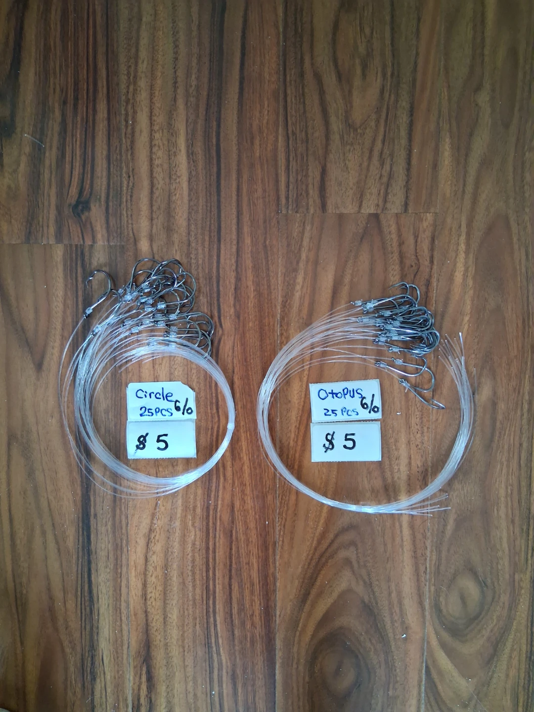 Fishing Circle and Octopus Hooks (25 pcs each)