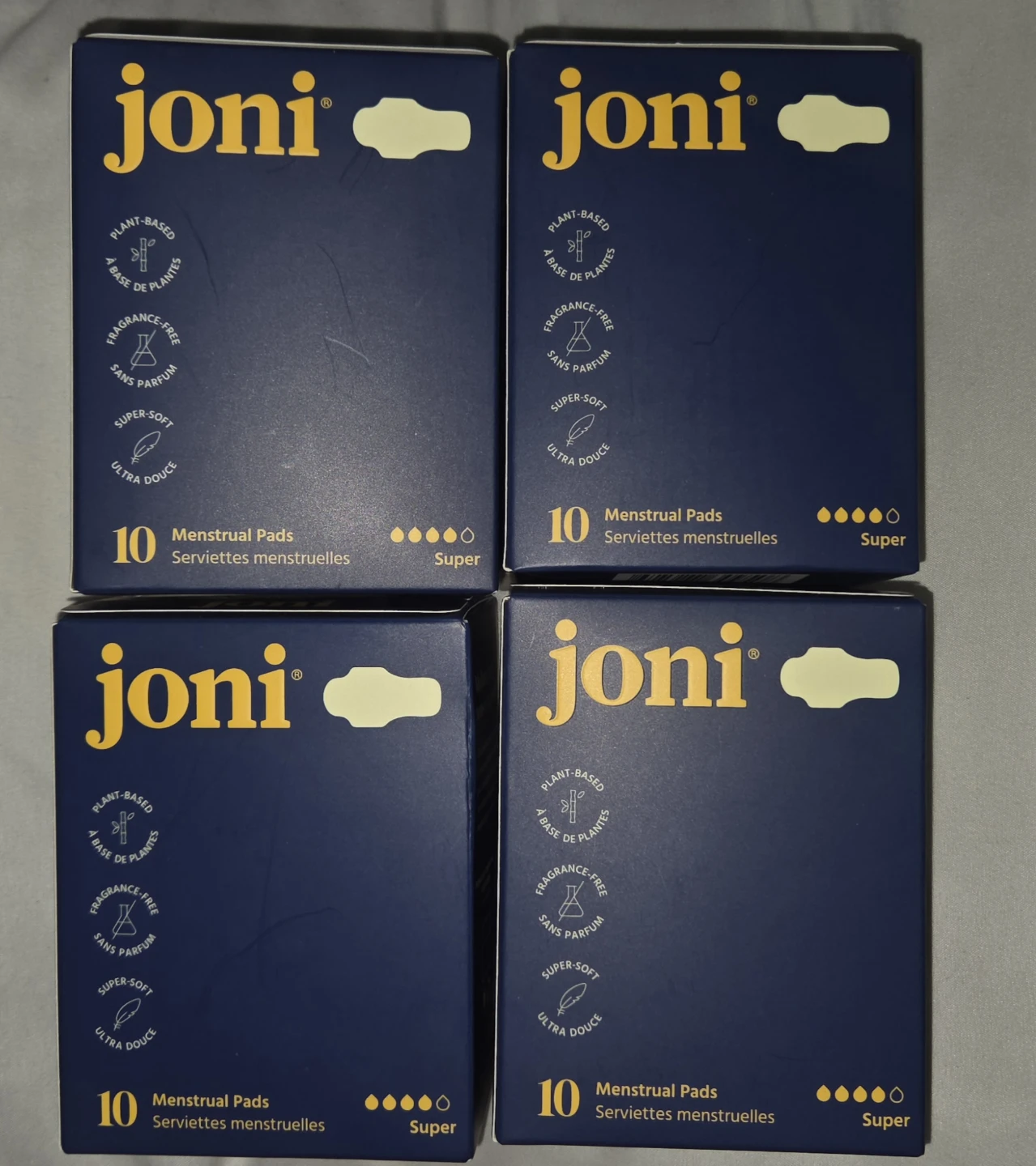 Joni Menstrual Pads - Super, 10 Count (4 Packs)
