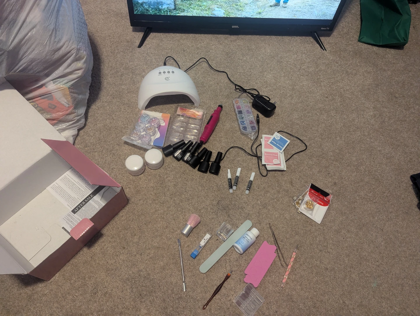 PEACECOLOR Nail Art Kit with UV Lamp and Drill - photo 4