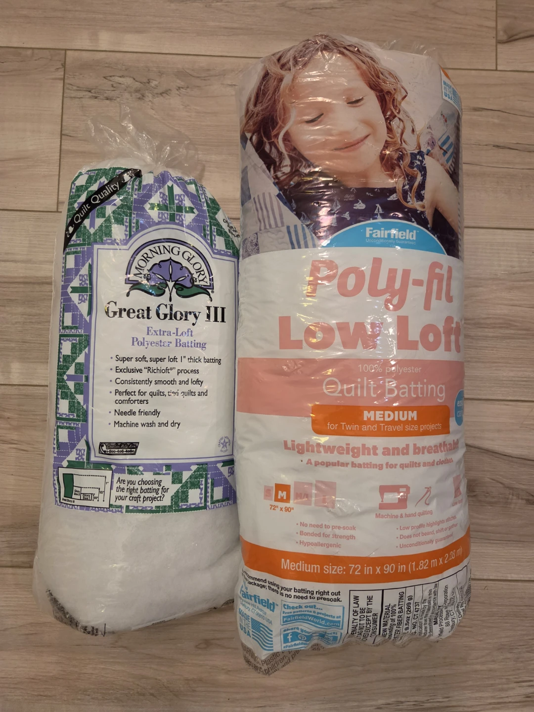 Great Glory III & Fairfield Poly-fil Quilt Batting