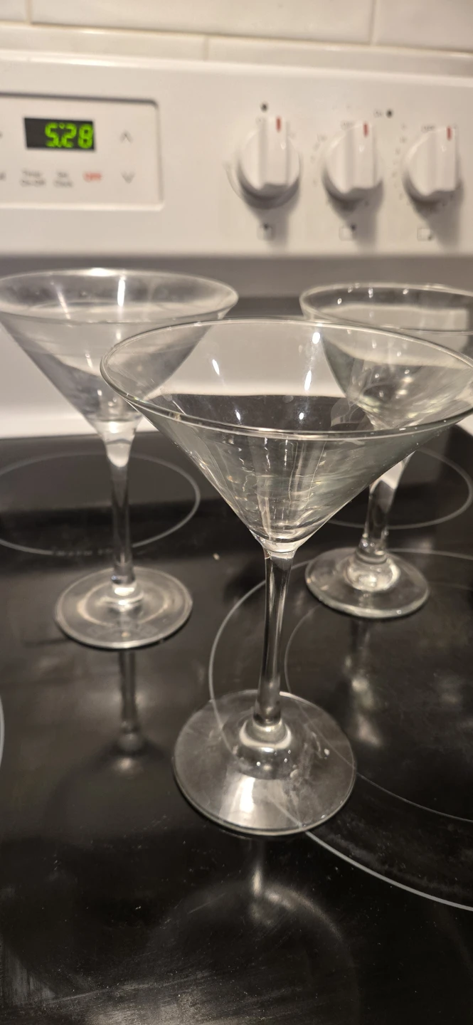 Set of 3 Martini Glasses