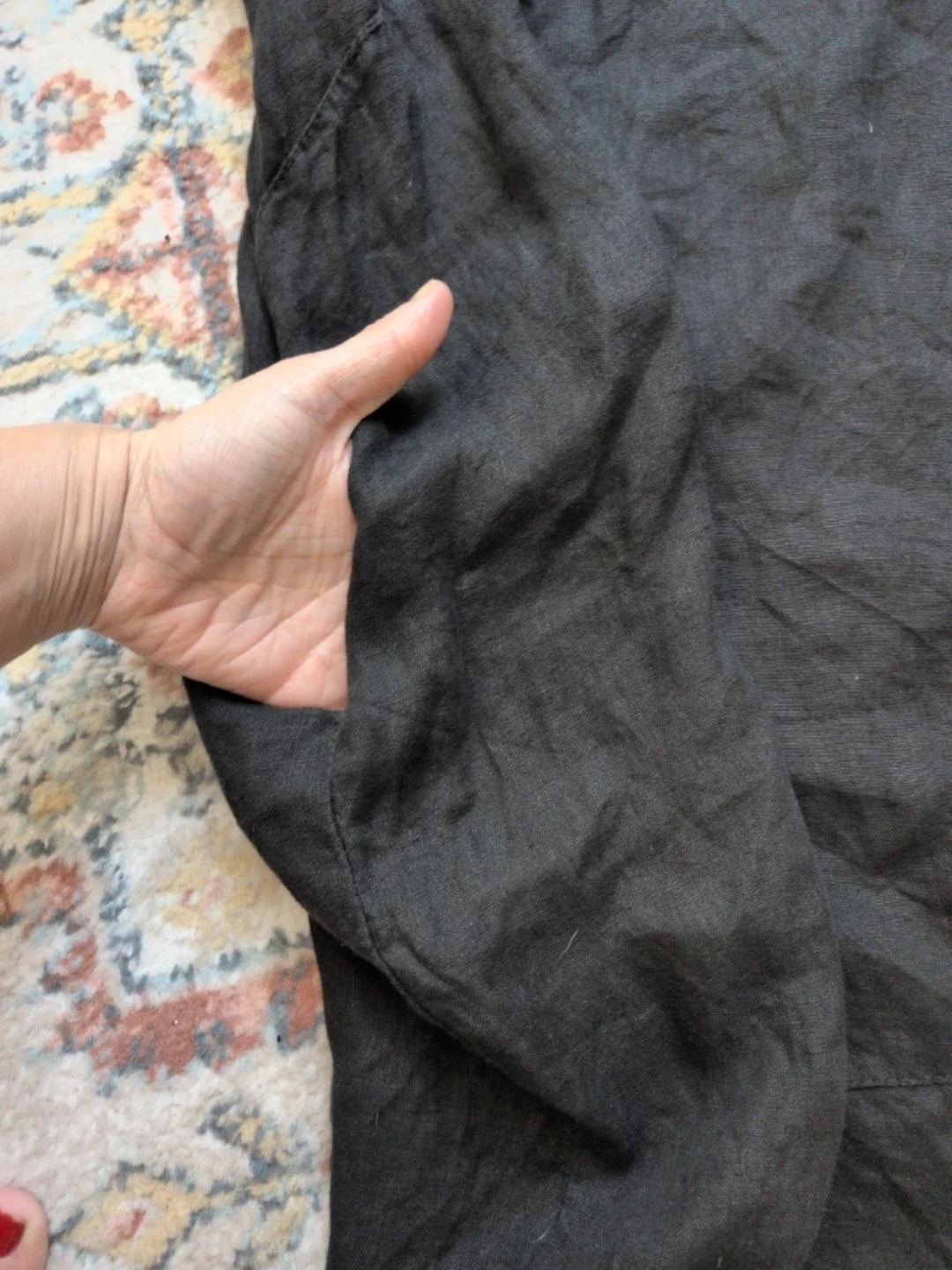 Pistache Black Linen Tunic Dress Made in Italy - photo 2
