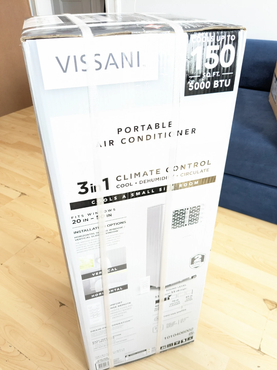 5,000Btu Vissani PORTABLE AC Unit with Remote Control - photo 3