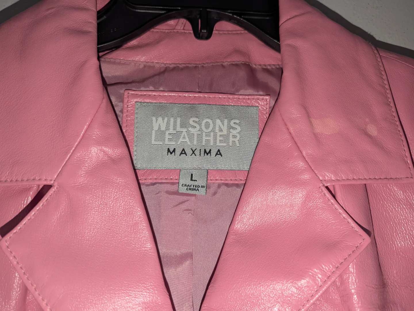 Wilsons Leather Maxima Pink Leather Blazer Jacket - Size L - photo 2