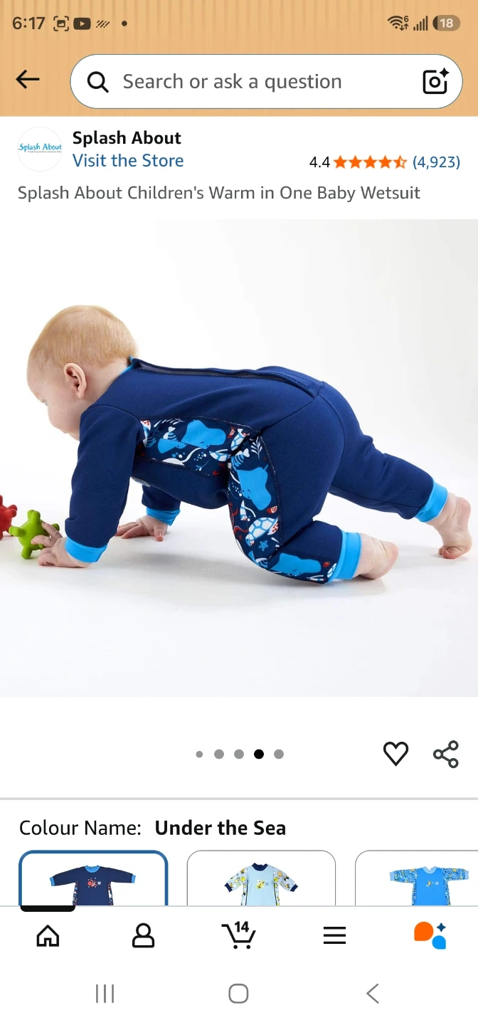 Splash About Children's Warm in One Baby Wetsuit - photo 3
