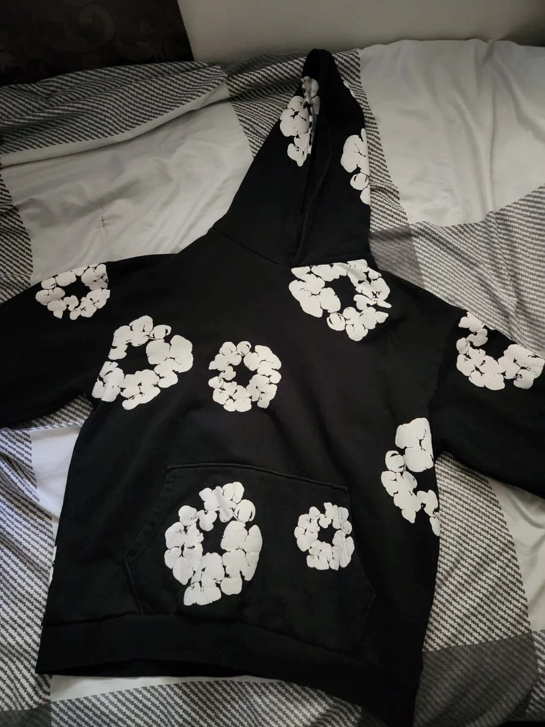 Denim Tears Black Floral Hoodie