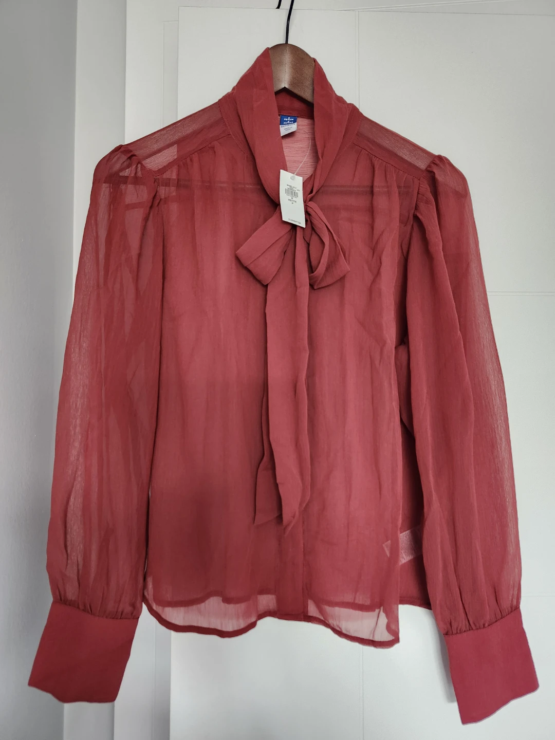 Red Sheer Blouse size small
