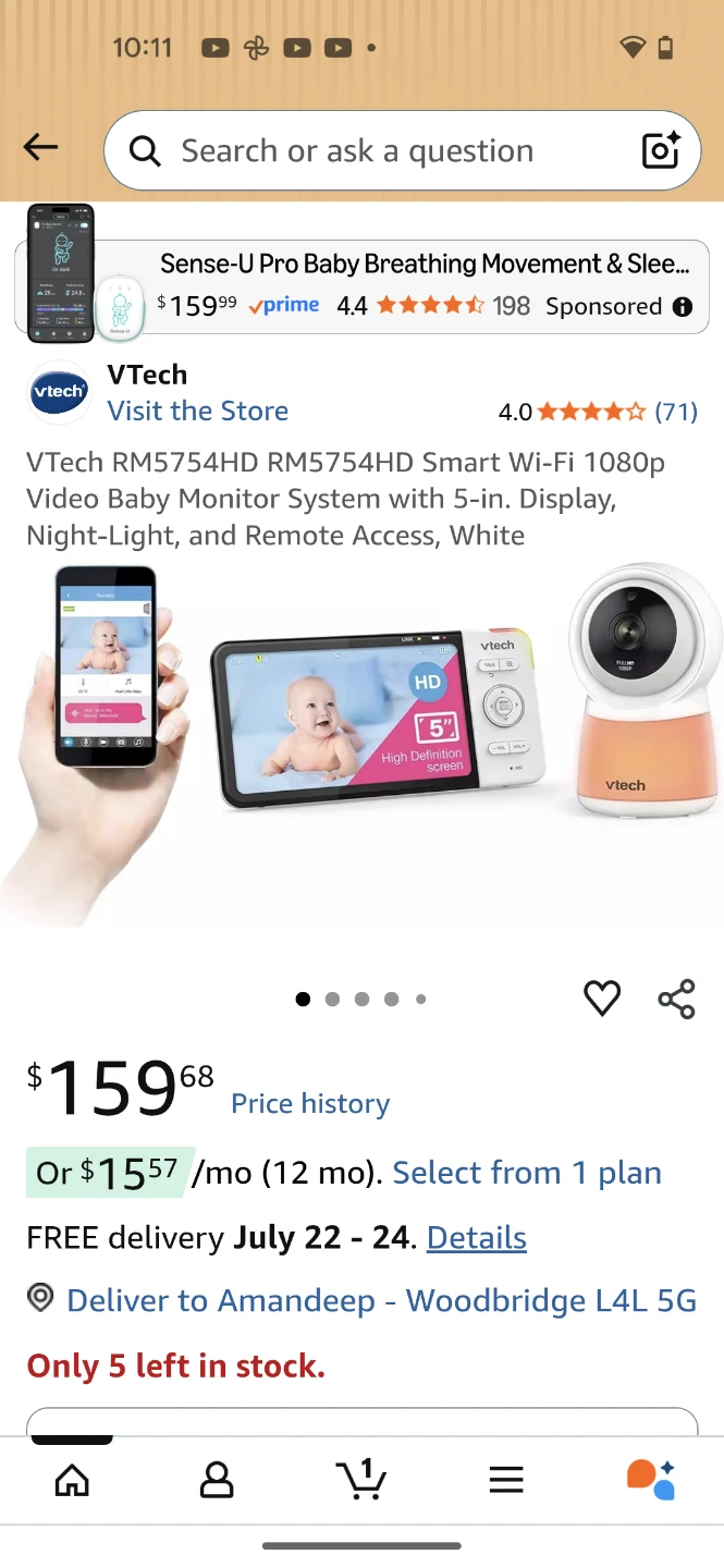 VTech RM5754HD Smart Wi-Fi Baby Monitor