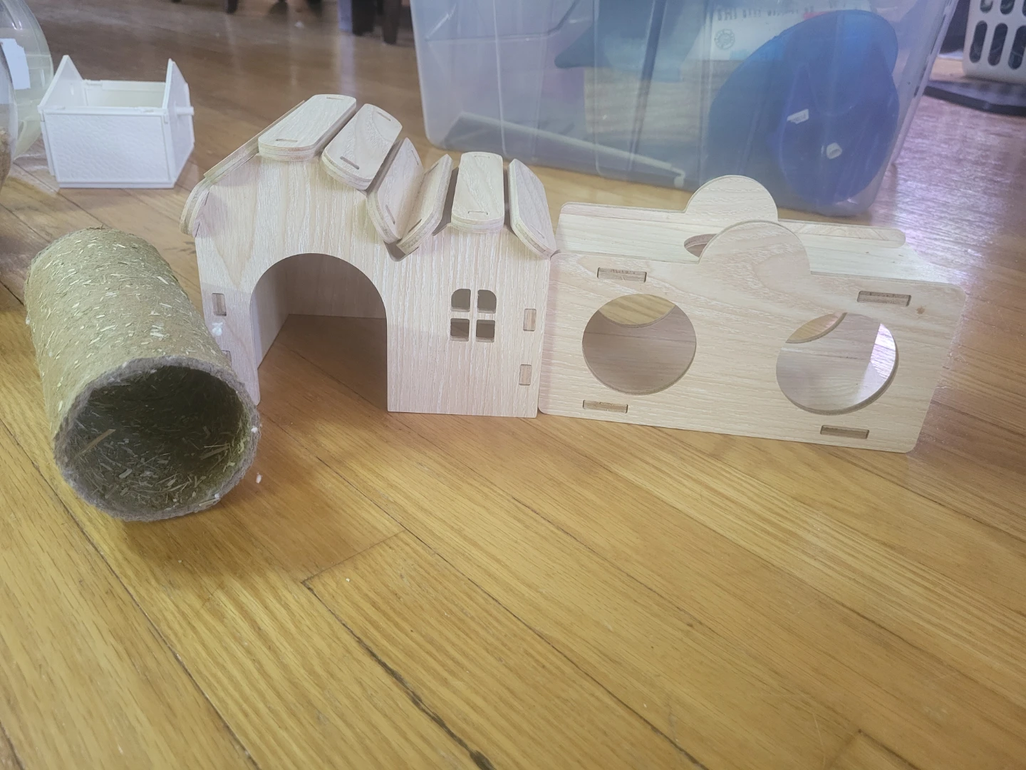 Wooden Pet Hideaway and Tunnel Set