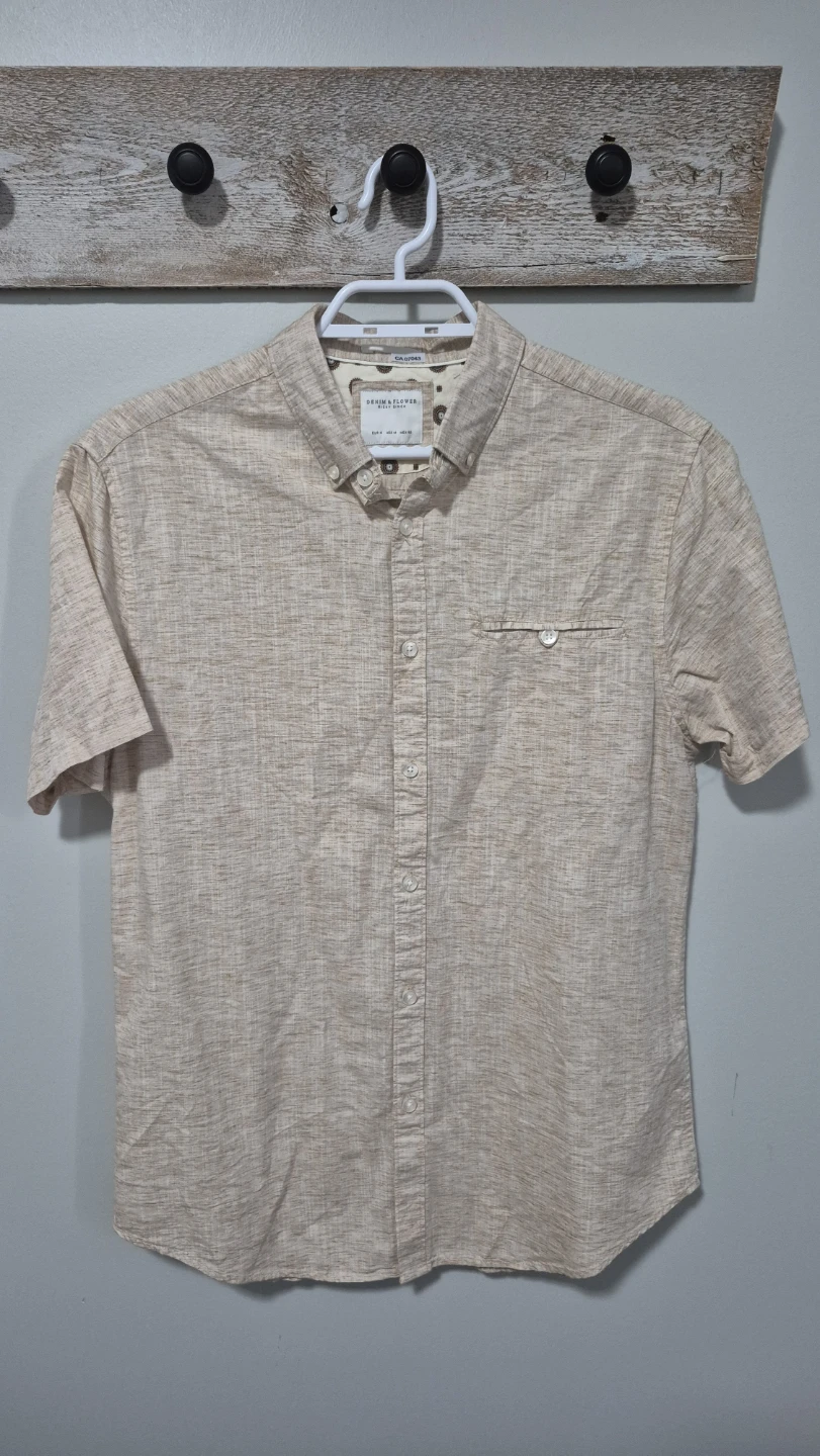 DENIM & CLOVE Men's Short Sleeve Button-Up Shirt