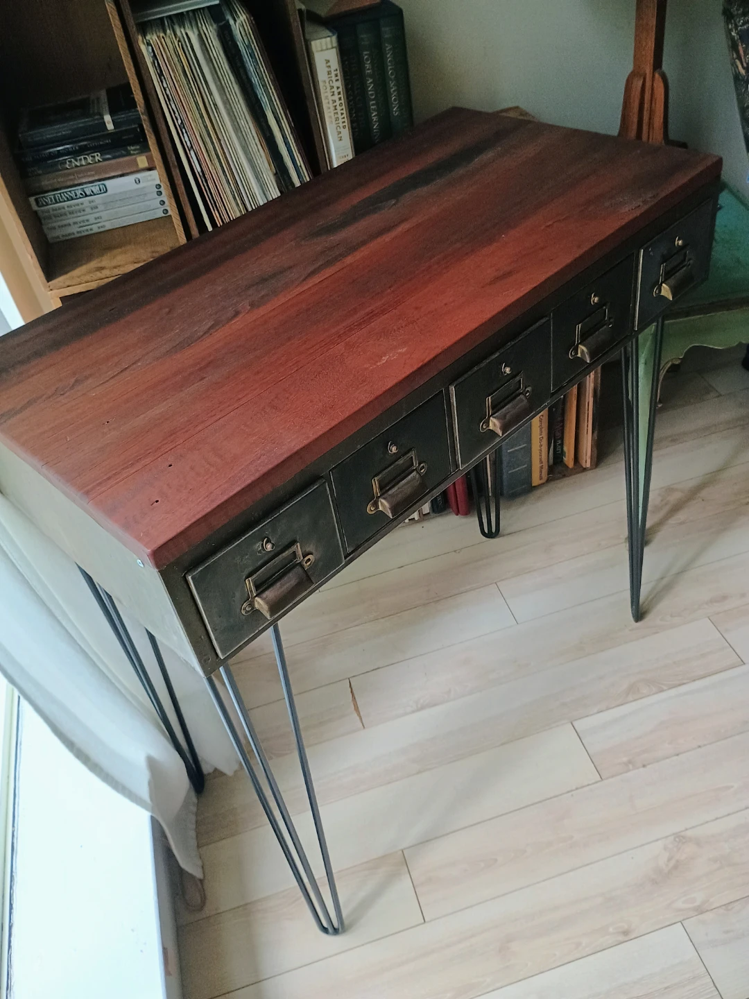 Industrial Style console Table with 6 Drawers - photo 3