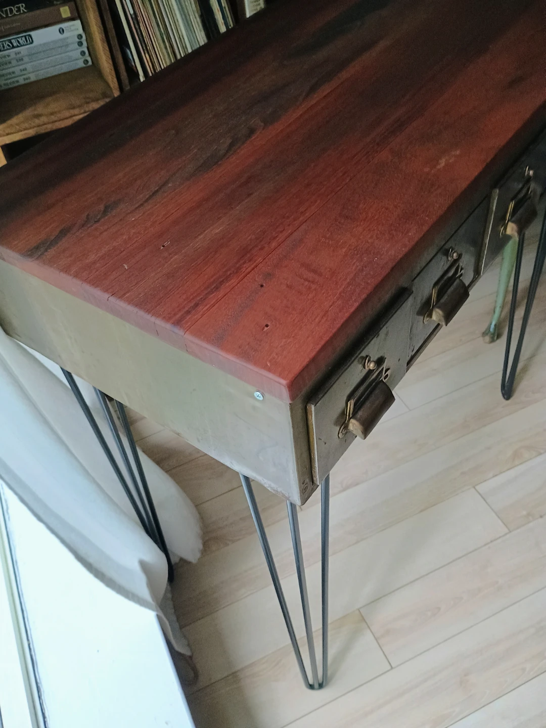 Industrial Style console Table with 6 Drawers - photo 4