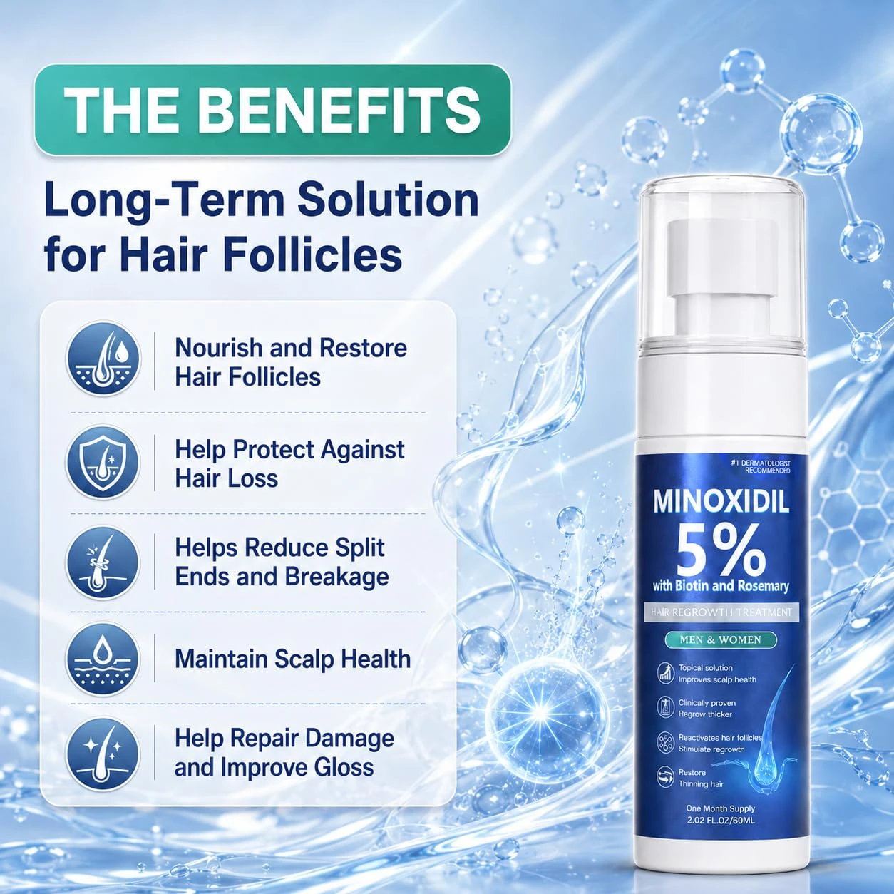 NEW Hair Growth Serum for Hair Beard Regrowth - photo 3