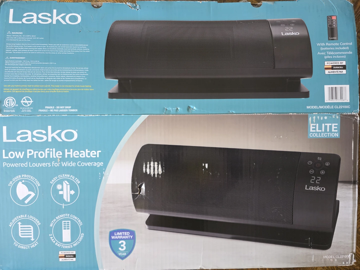 Lasko Low Profile Heater with Remote - photo 2