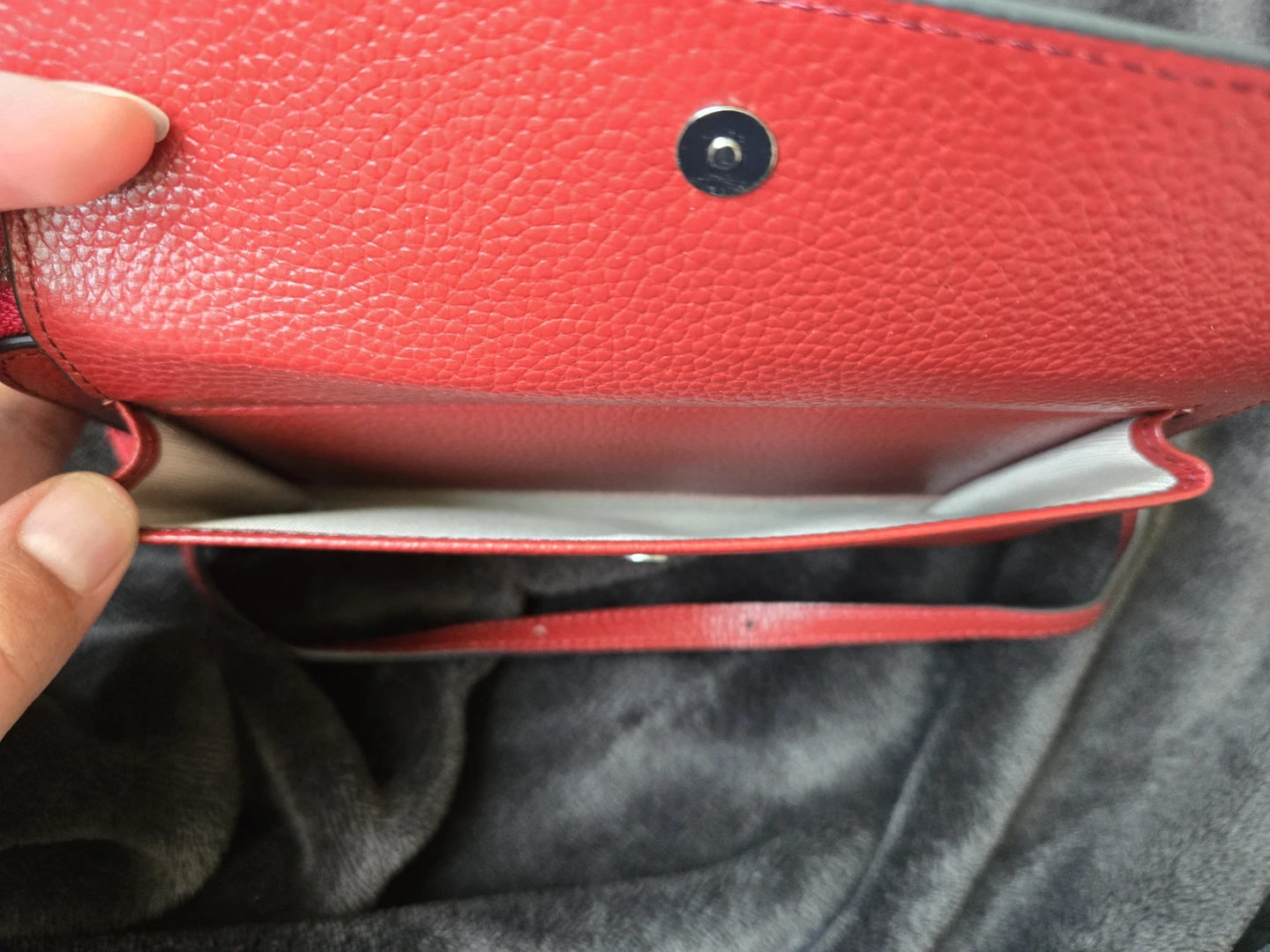 DANIEL Red Leather Wallet with Strap - photo 2