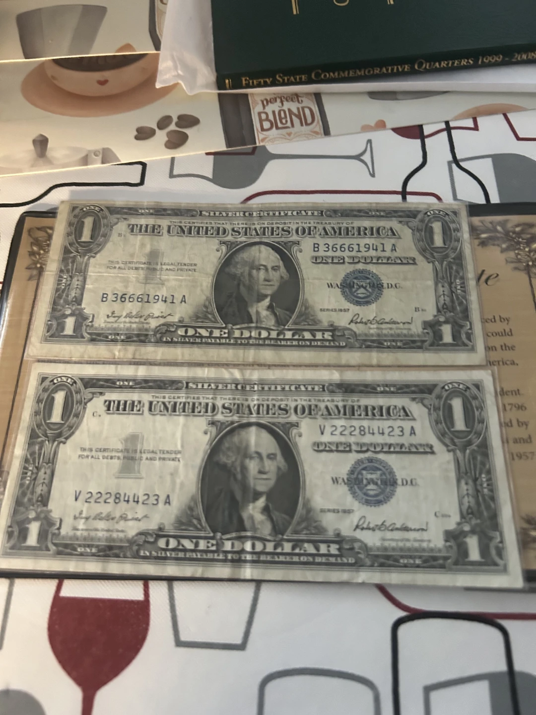 Two 1957 Silver Certificates - One Dollar Bills