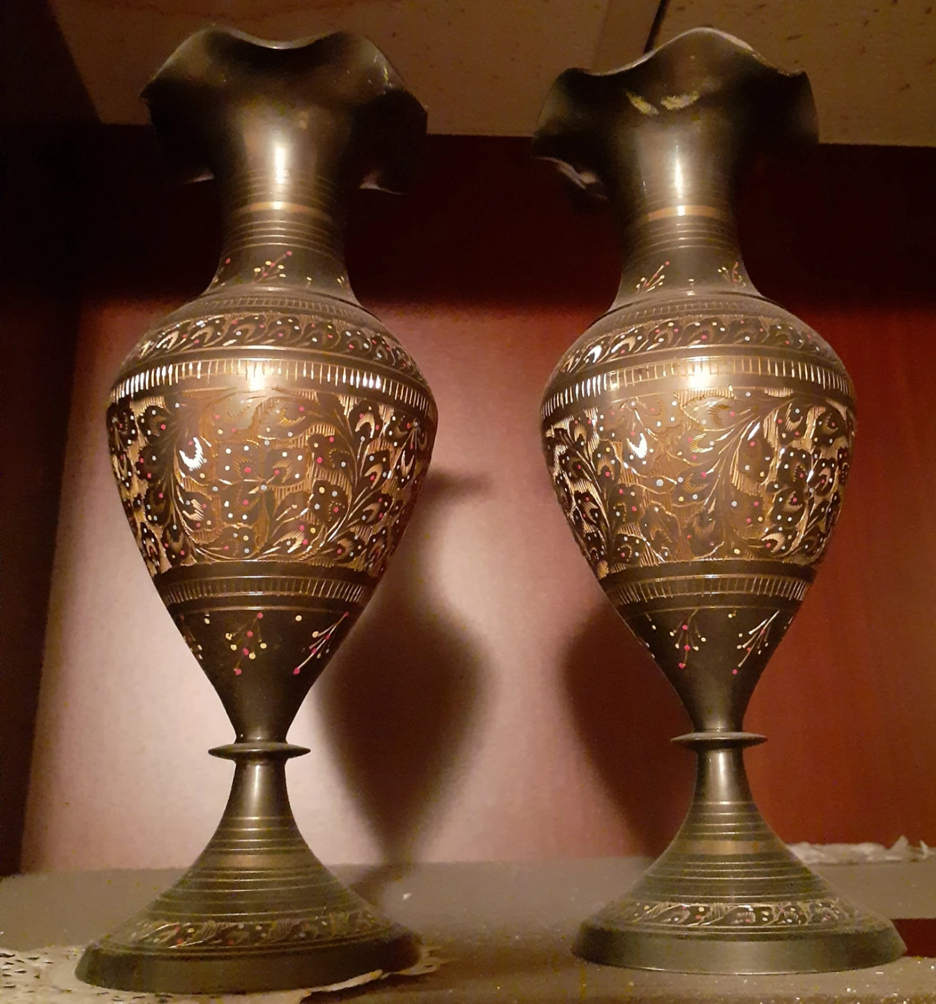 Decorative Brass Vase Set