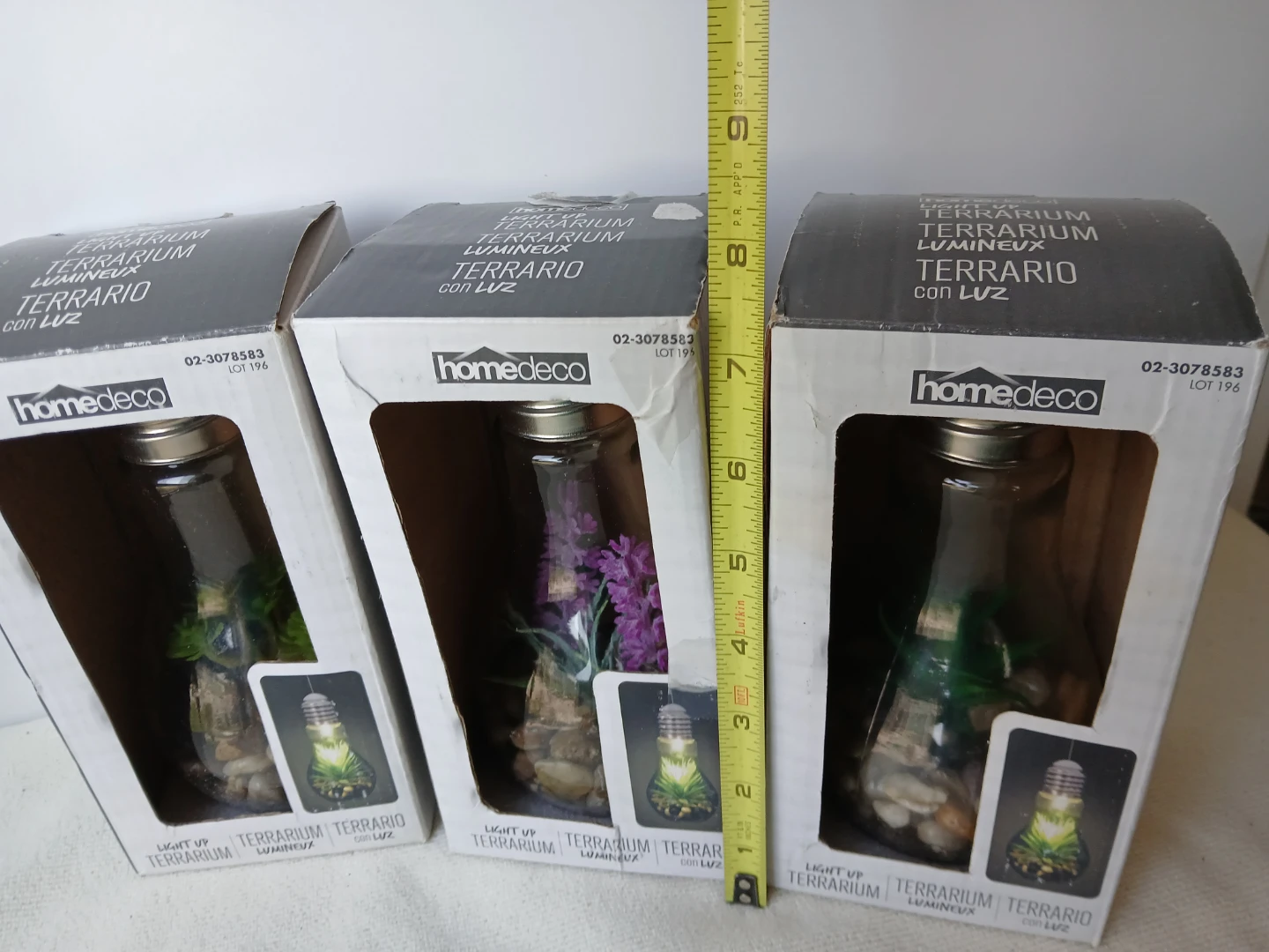 Giftable! 3 Homedeco Light Up Terrarium available. $8 each firm. - photo 2