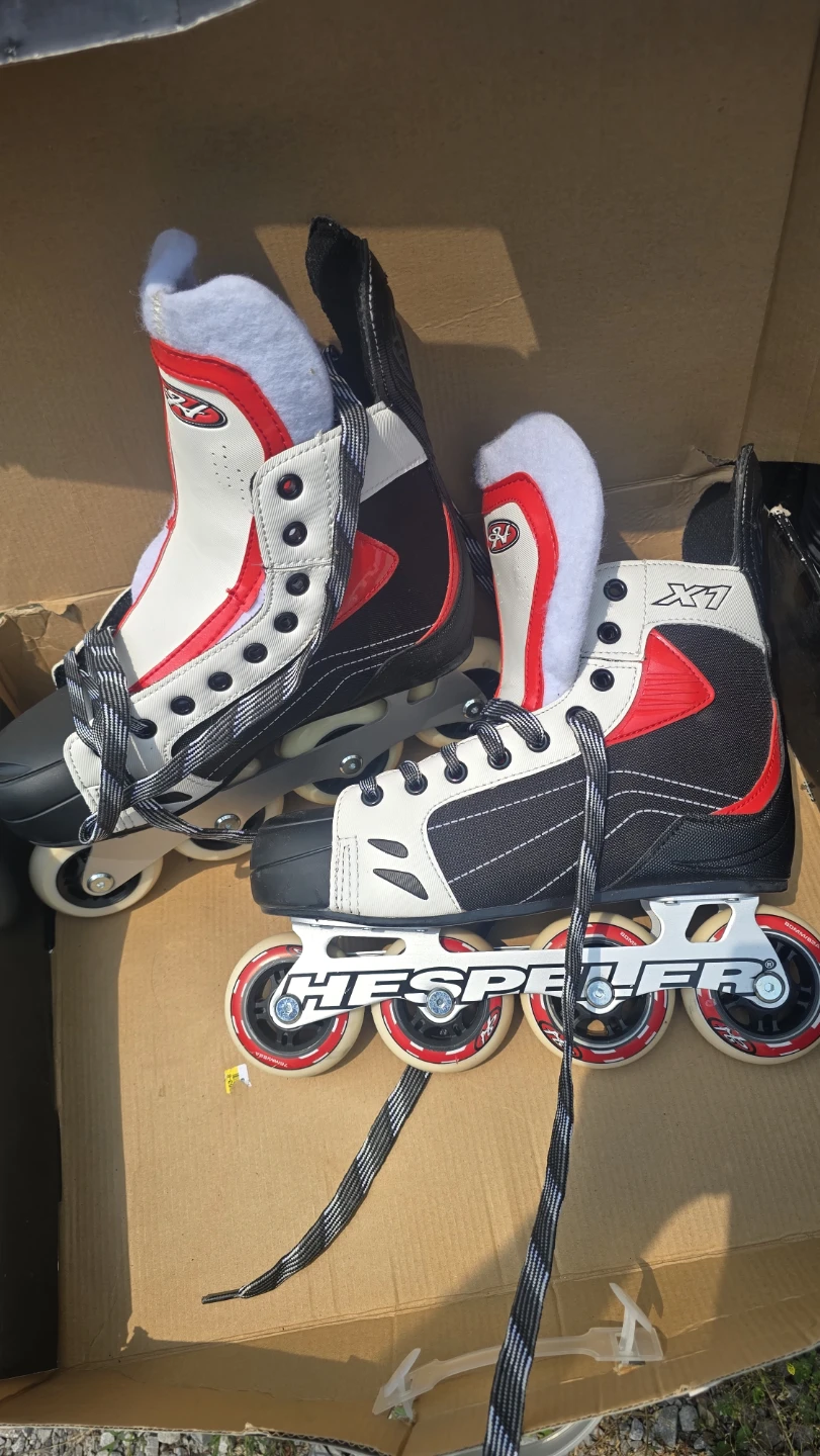 Hespeler X1 Inline Skates with Protection Gear