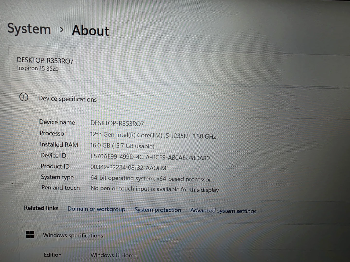 Dell Inspiron 15 i5 12thGen 16GB/512GB - photo 3