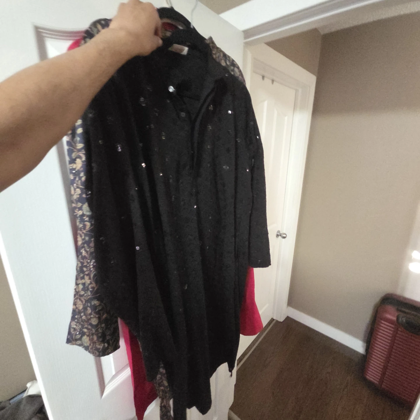 Black Sequined Kurta