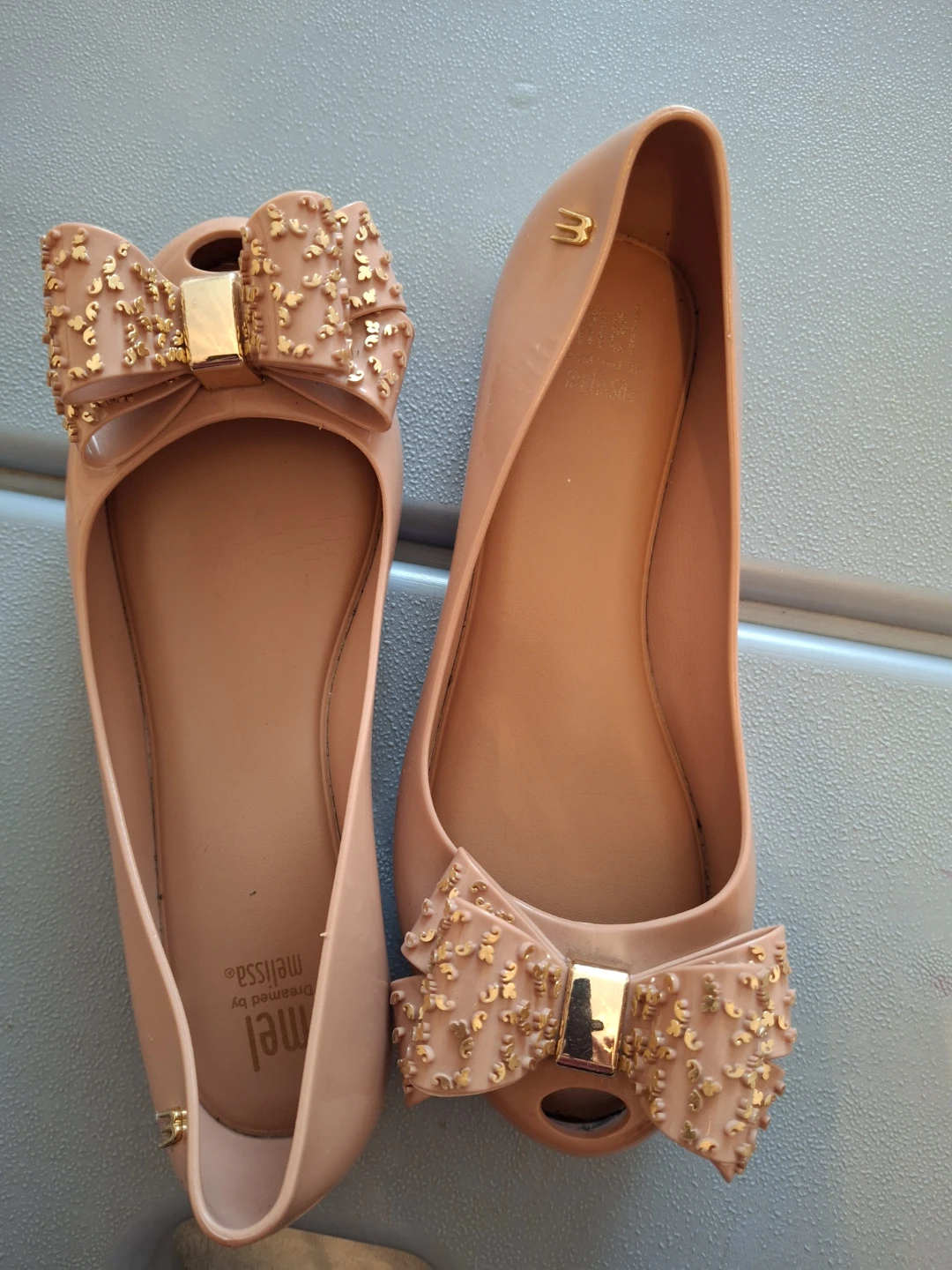 Melissa Shoes - Pink Ballet Flats with Bows - Size 35 EUR,  4 US - photo 2