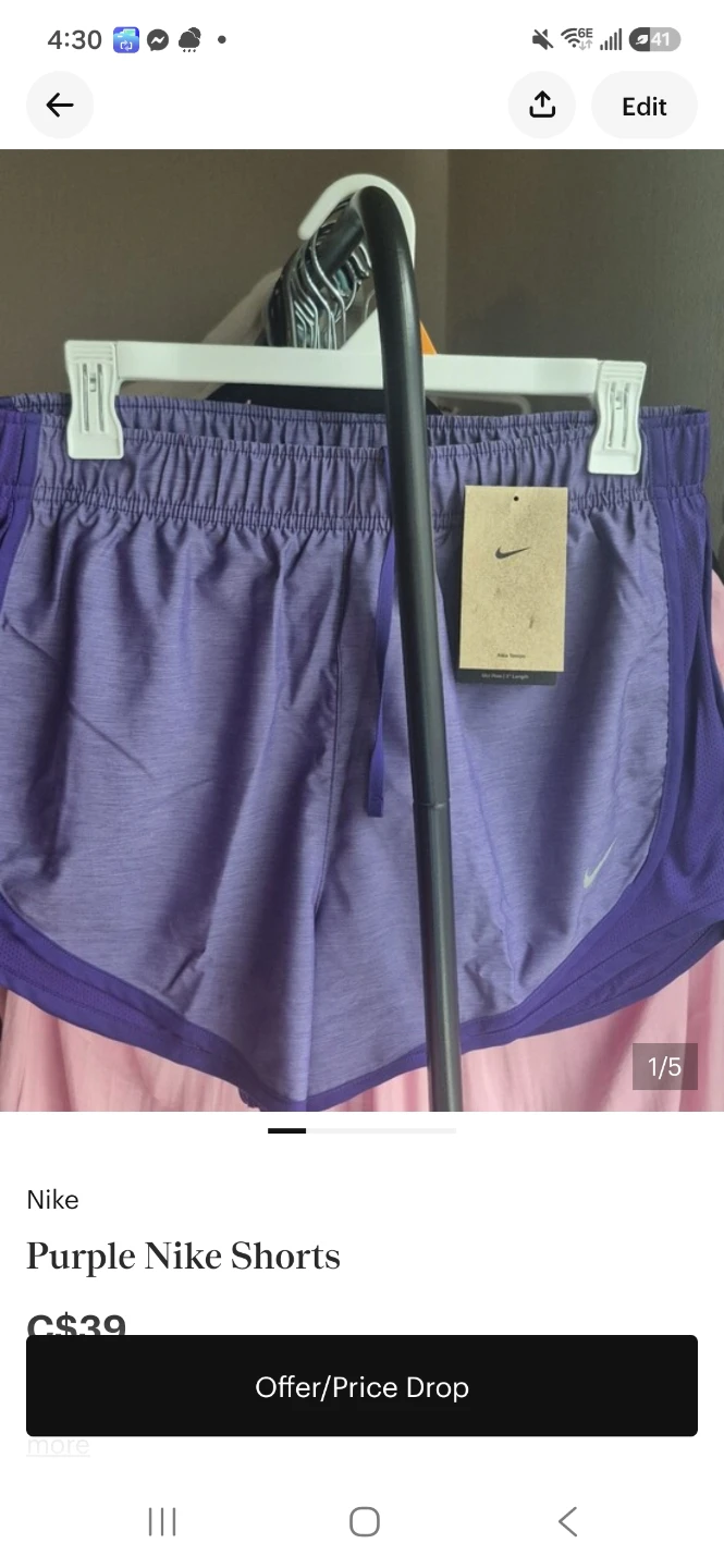 Nike Purple Running Shorts