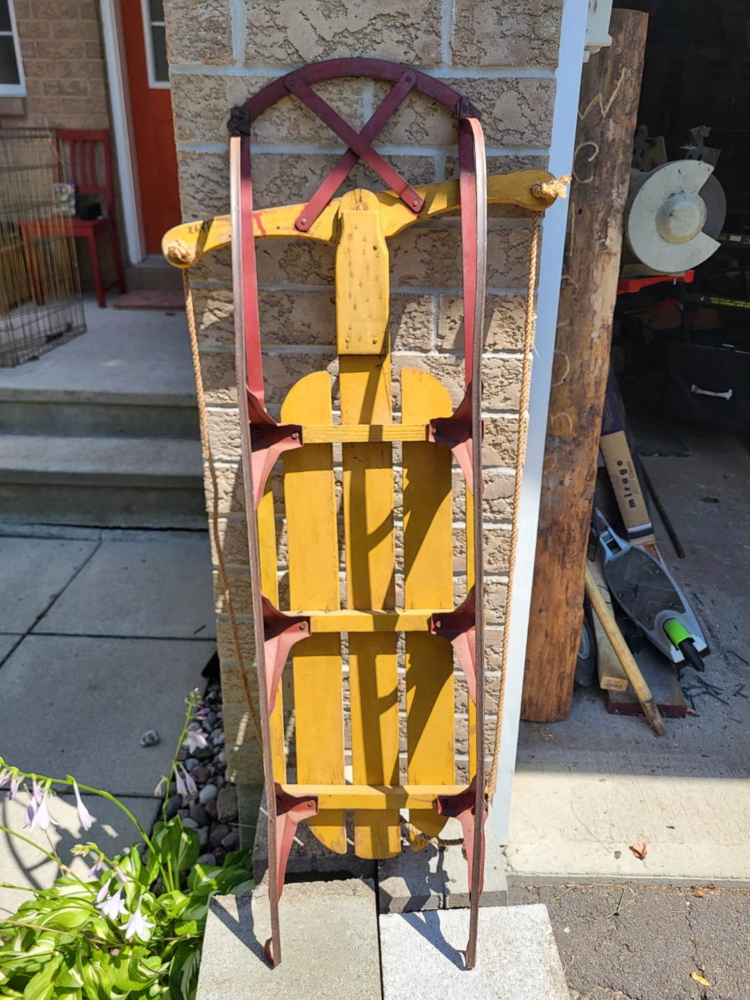 Vintage Wooden Sled - photo 2