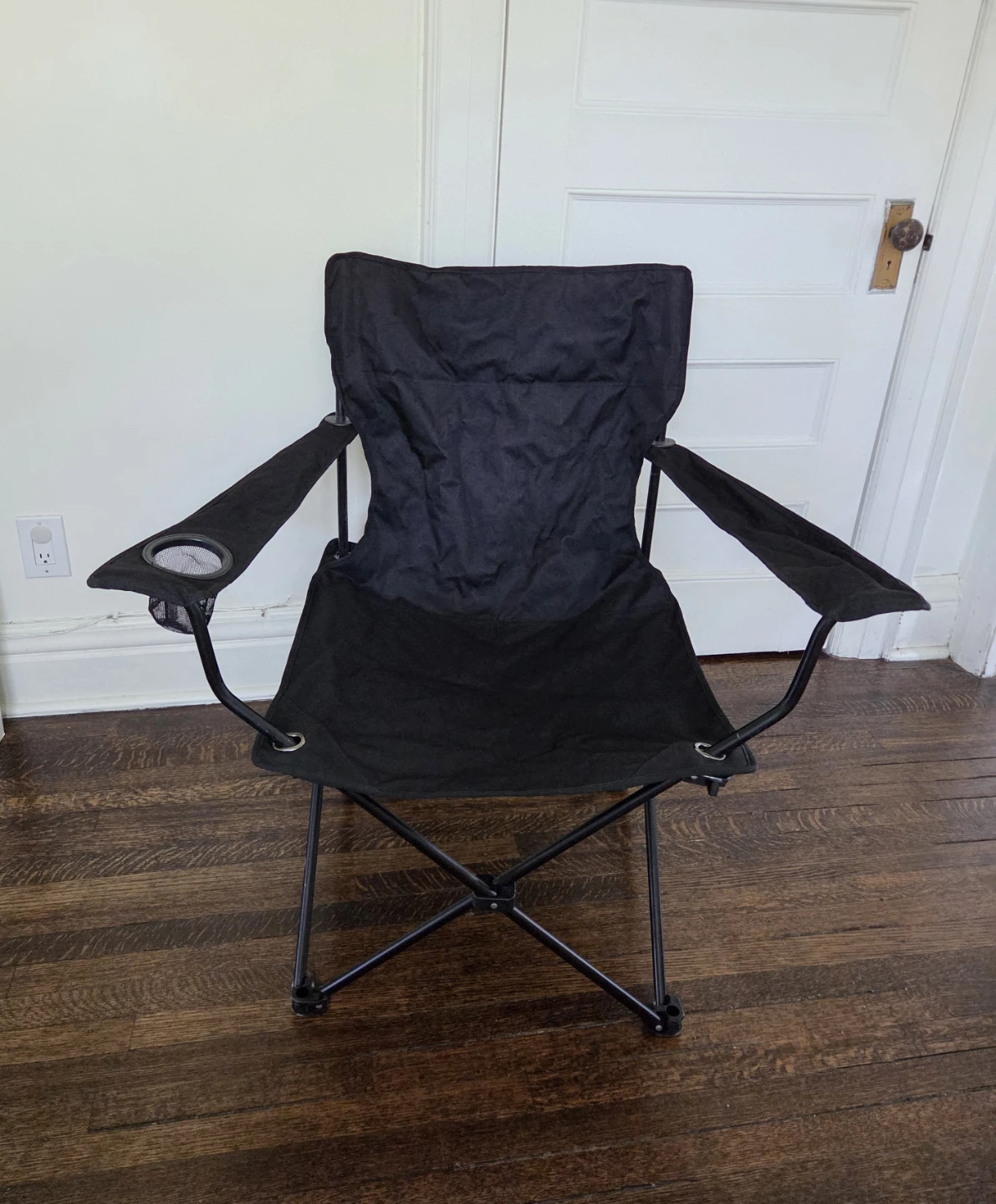 Black Folding Camping Chair + Case