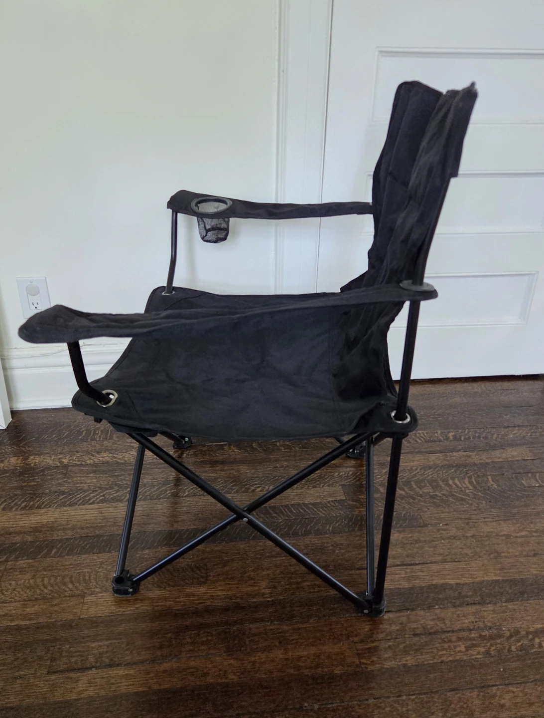 Black Folding Camping Chair + Case - photo 3