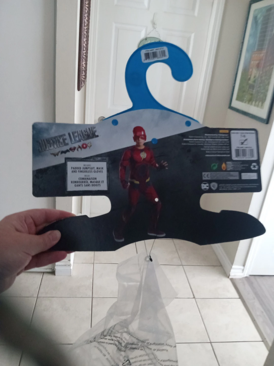 The Flash Justice League Padded Costume Size 7-8 - photo 3