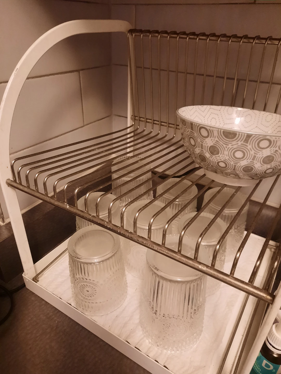 White IKEA dish wrack