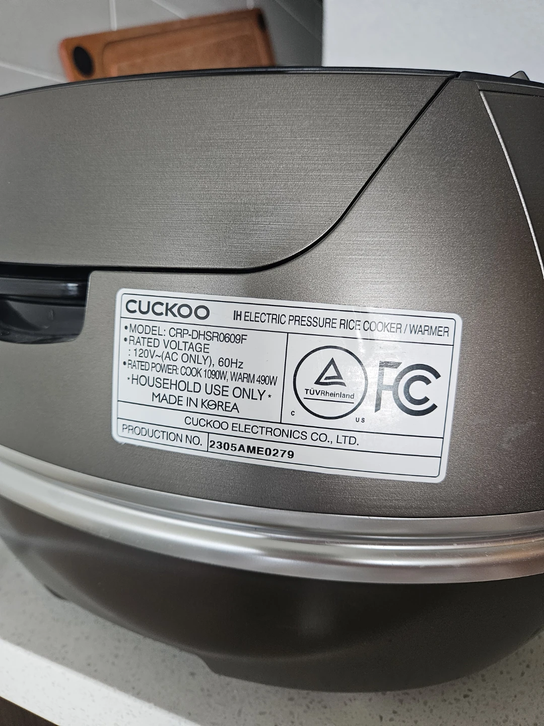 CUCKOO IH Electric Pressure Rice Cooker/Warmer DHSR0609F - photo 3