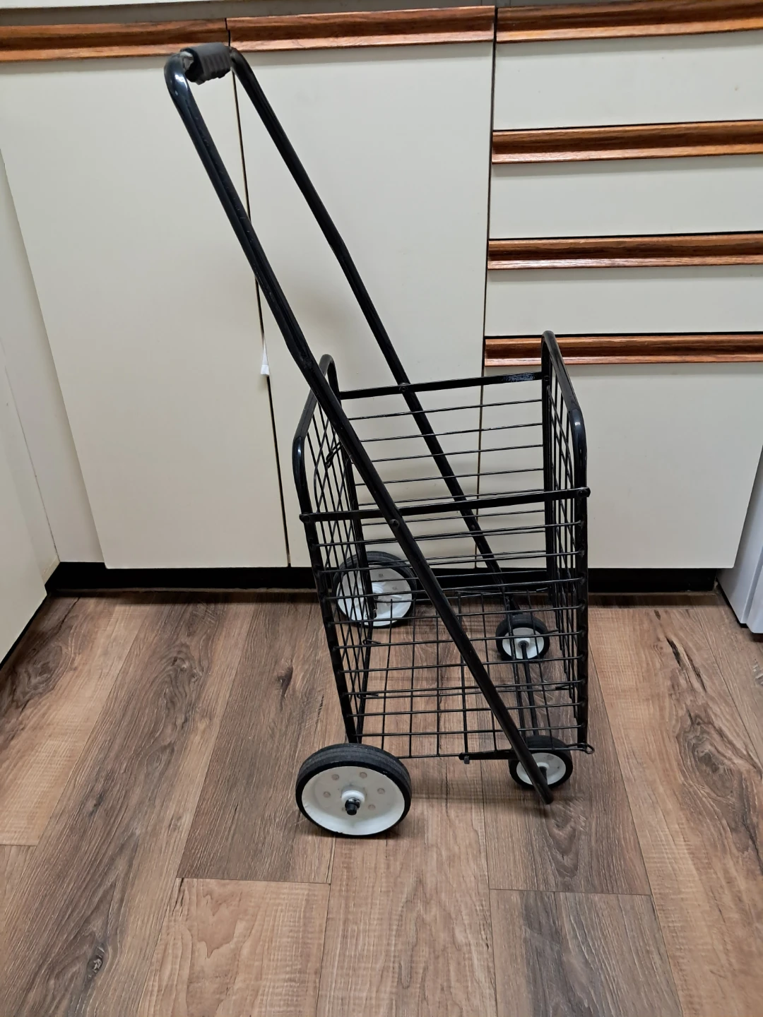 Small Black Folding Shopping Cart - photo 2